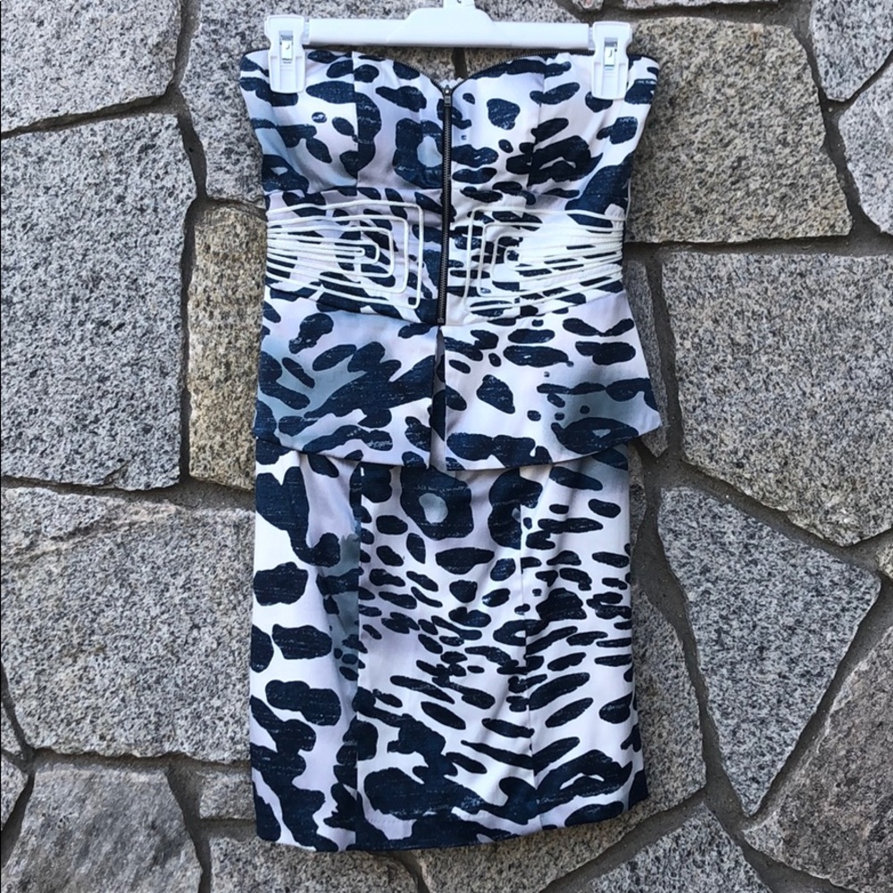 XOXO strapless peplum dress